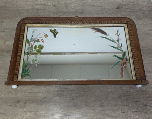 Vintage wood framed - framed, mirror