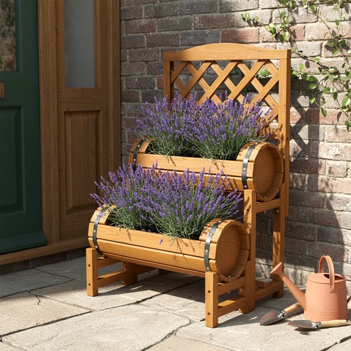 Rustic wooden large barrel - wooden,