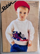 ROBIN KNITTING PATTERN 15029 FOR THOMAS THE TANK ENGINE SWEATER IN DK ~ 22 - 30”