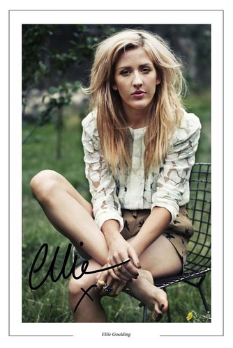 Ellie goulding signed photo - goulding,