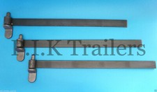 3 x 18" 460mm Strap Hinge and Weld-on Gudgeon Pins Self Colour