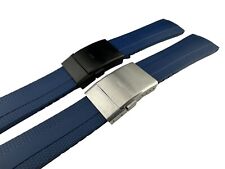 22 24mm Navy Blue Rubber