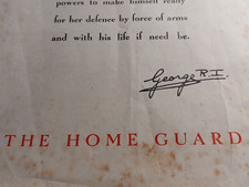 WW2 Home Guard Certificate