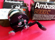 A VERY GOOD LIGHTLY USED BOXED ABU AMBASSADEUR  8000 MULTIPLIER REEL