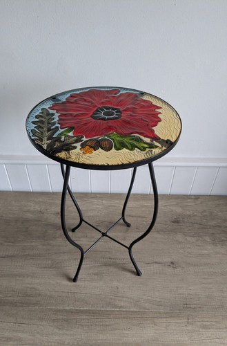 Outdoor bistro table glass - table,
