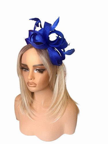 Royal blue fascinator clip - fascinator, for
