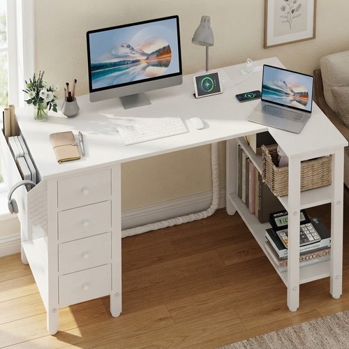 Elegant white shaped - elegant, l-shaped
