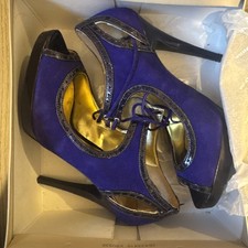 Dune Purple Macca Suede Brogue