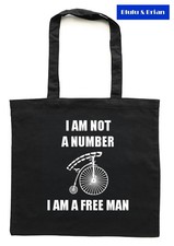 The Prisoner homage Tote Bag I am not a number retro 60s cult TV