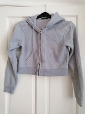 Brandy Melville Cropped Hoodie - Lilac/Grey