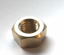 Solid Brass Hexagon Nuts, 0BA 2BA 4BA 5BA 6BA 8BA