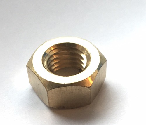Solid brass hexagon nuts 0ba - brass,