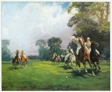 Polo - the Great Game, Lucy Kemp Welch horse print in 10 x 12 mount SUPERB