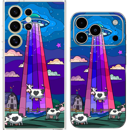Alien ufo cow beam - alien, abduction