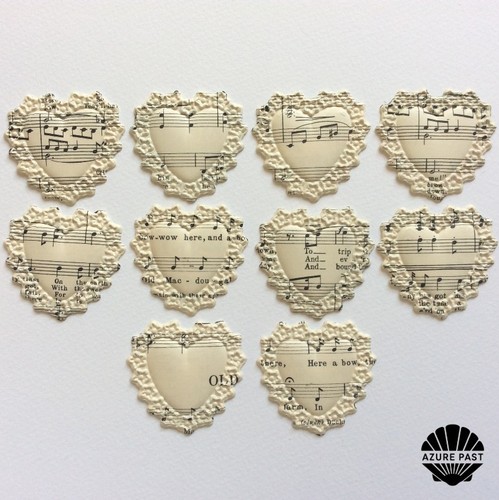 X10 embossed die cuts heart - heart,