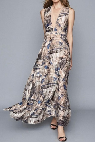 Reiss alix marble silk maxi - alix,