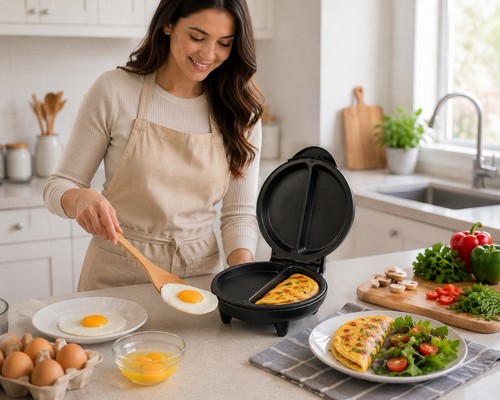 Dual plate electric - 2-in-1, egg