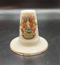 Antique Llandudno Crested Ware China Welsh Hat Wales Matching Crest