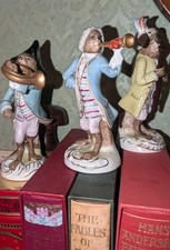 Fine Sitzendorf Monkey Band Figures Trio Porcelain dresdon Musicians quirky 