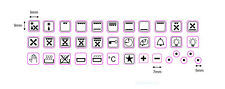 36 ASSORTED OVEN SYMBOLS STOVE