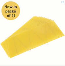 Super Foundation Beeswax Sheets Pack of 11 for SN4 National Frames beekeeping