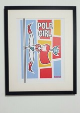 Limited addition pole fitness dancing A3 art poster print Signed Numbered 