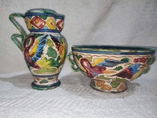 Italian pottery pitcher and - pottery,