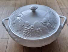 Vintage Initialled Wedgewood Strawberry & Vine Lidded Tureen 19cms Diameter.
