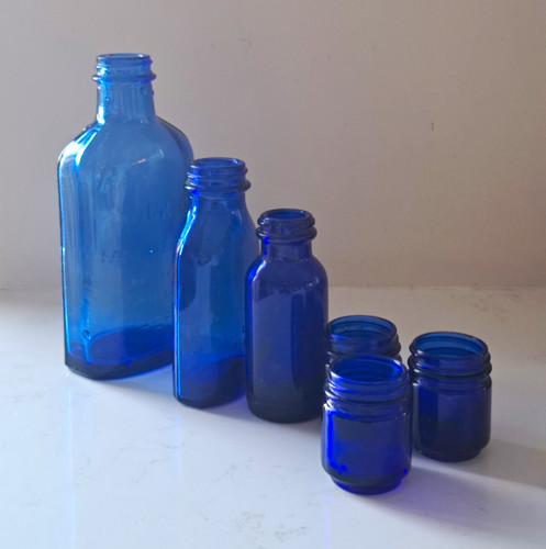 Vintage cobalt blue glass - cobalt,
