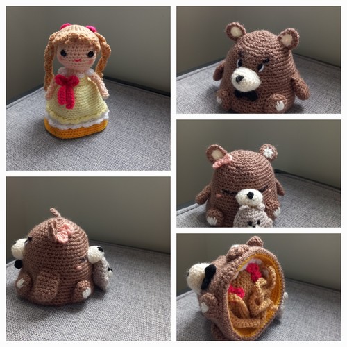 Hand crocheted goldilocks 3 - crocheted,
