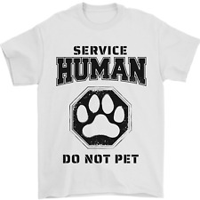 Funny Dog Service Human Do Not Pet Mens T-Shirt 100% Cotton