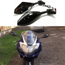 For Suzuki GSXR 1000 750 600 SV650S Motorcycle Mirrors With LED Turn Signals UK