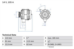 Bosch 0986048791 alternator - bosch,