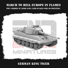 German KING TIGER Tank - 28mm - Bolt Action / Chain of Command / WW2