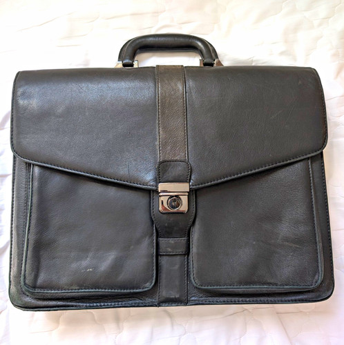 Vintage black leather - black,