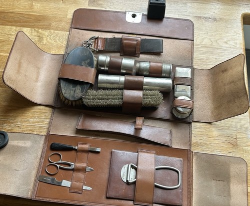 Vintage mens leather travel - mens,
