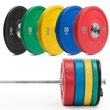 Bumper Weight Plate Solid Barbell Plates 2" Olympic Weight Lifting Discs TnP