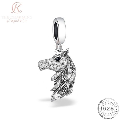 Horse charm genuine - horse, 925
