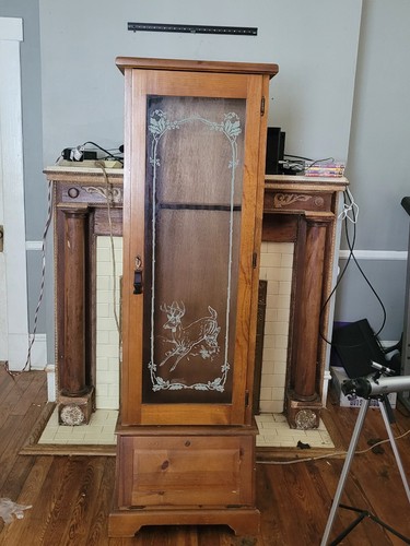 Wooden gun cabinet - gun,