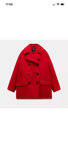Zara red coat jacket xxl - zara,