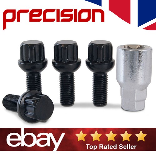 Black locking wheel nuts - black,