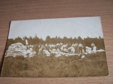 Military Vintage RP Postcard Soldiers Uniform Large Bags Easden & Son Plymouth