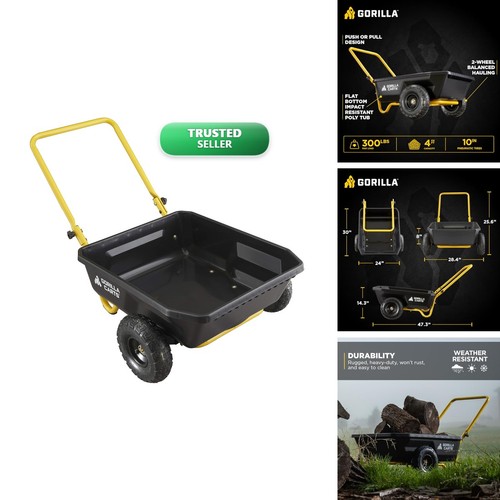 Gorilla carts poly dump cart - gorilla,