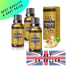 3pc Ginger Oil for Lymphatic Drainage Plant Aroma Oil Massage Oil Essential UK