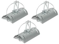 3x Ground Tunnel Barrel Duffus Mole Vole Traps Fast Control Heavy Duty Metal