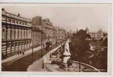 ABERDEEN - UNION TERRACE WITH TRAM B&W POSTCARD 