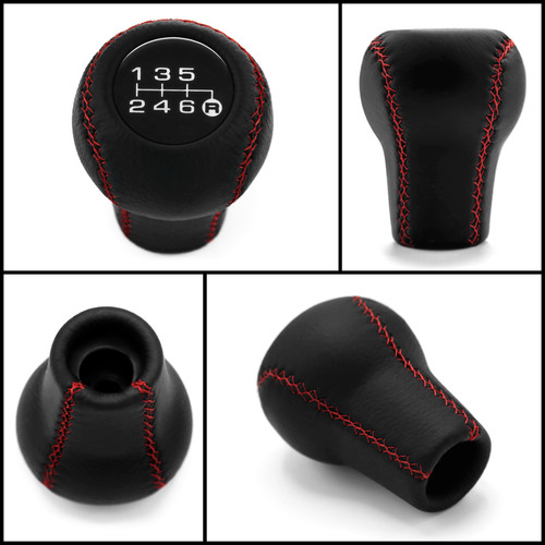 Red stitched speed gear - red, knob