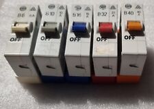 WYLEX B6 B10 B16 B20 B32 B40 PLUG IN MCB'S WITH OR WITHOUT BASES BS3871 COLOURED