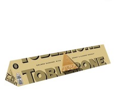 Toblerone Golden Caramel White Chocolate Bar 360g – Premium Swiss Chocolate