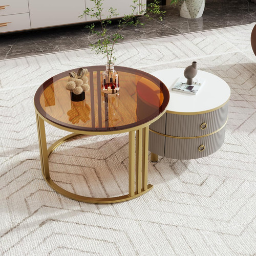 Round nesting coffee table - round,